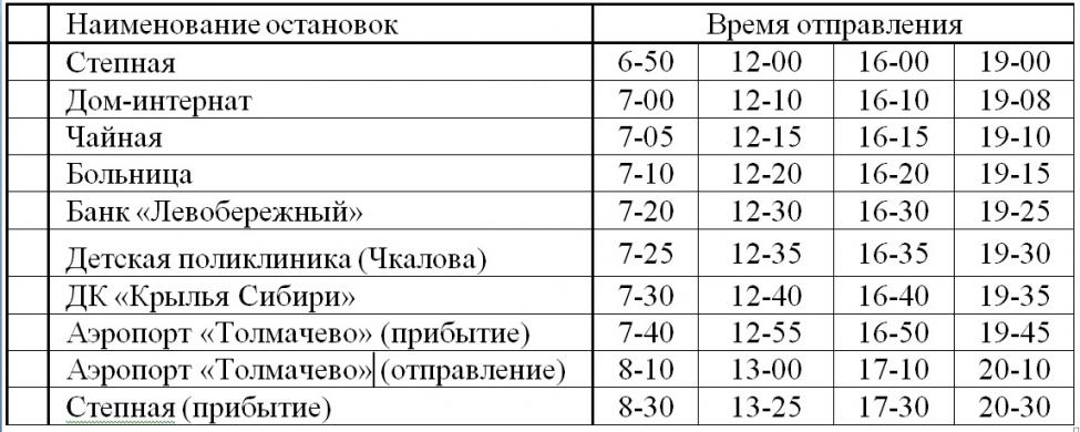 Расписание автобусов муниципальных абакан на 2024 год