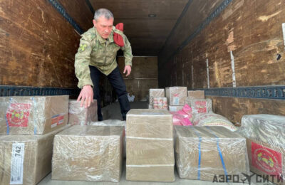Полтонны консервов и печенья отправили обчане участникам спецоперации на Украине