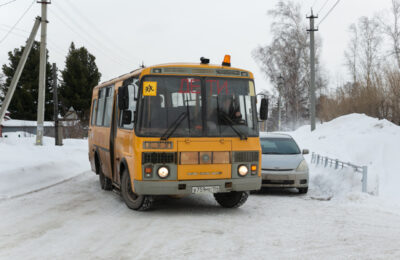 В Новосибирской области школьный автобус не смог доставить детей на уроки из-за сильной метели