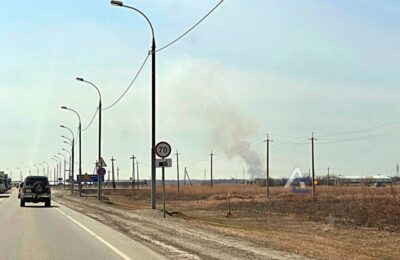 Возгорание сухой травы замечено в районе села Алексеевки рядом с Обью