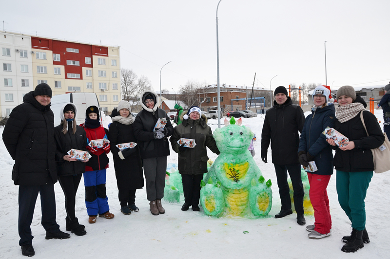 Фестиваль снежных фигур завершился в городе Обь