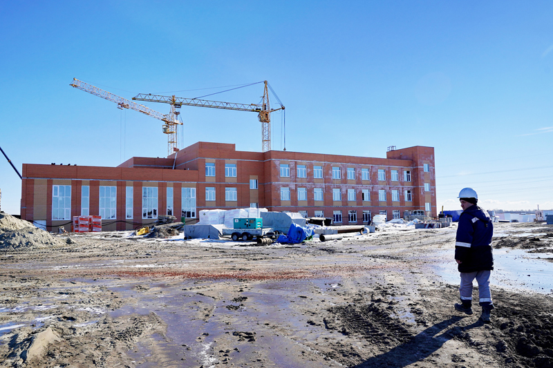 Новую школу по нацпроекту строят в Толмачёво под Новосибирском