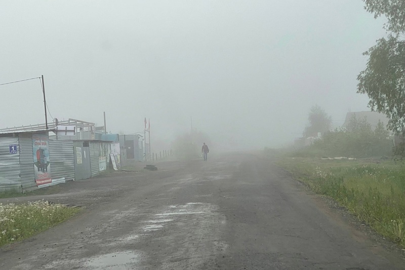 Густой туман окутал Новосибирскую область утром 13 июня