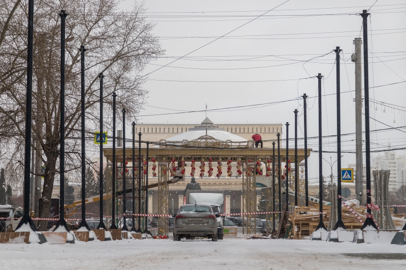 Улицу Ленина в Новосибирске преобразят к новогодним праздникам за два миллиона рублей