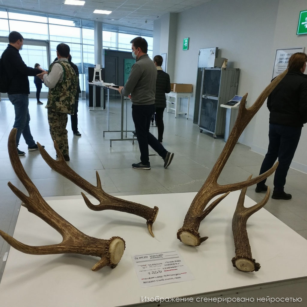 Ценные рога изъяли у пассажира в новосибирском аэропорту Толмачёво