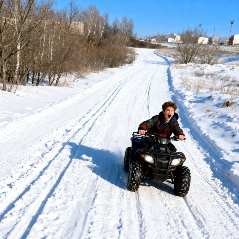Гонщики на квадроциклах и снегоходах уничтожают лыжную трассу в Оби под Новосибирском