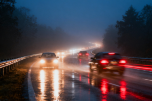 Водителей и пешеходов Новосибирской области предупредили о «слепом» тумане