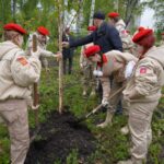 Сорок пять молодых деревьев украсили сквер Героев Донбасса в рамках акции «Сад памяти»